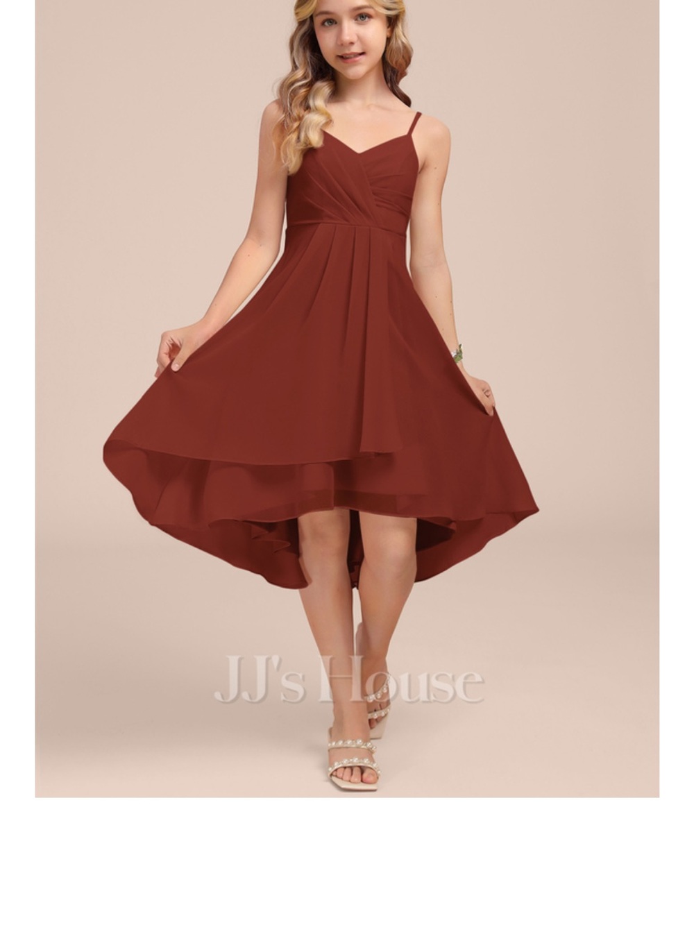 JJs House Auburn High-Low Spaghetti Strap Dress